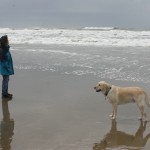 Theo at Pacific City with Zoie